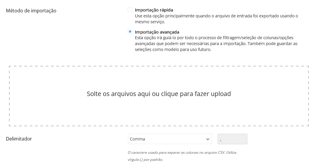 importar produtos
