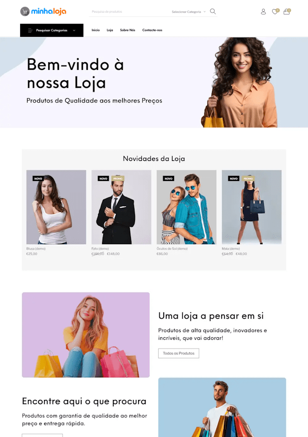 temas para a loja